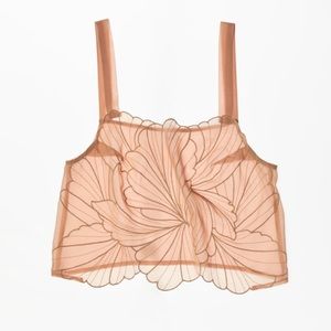 Zara sheer embroidered tank